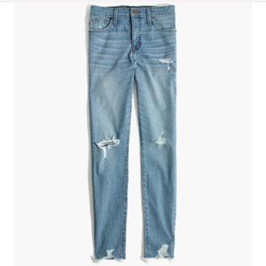 Madewell high waisted distressed jeans